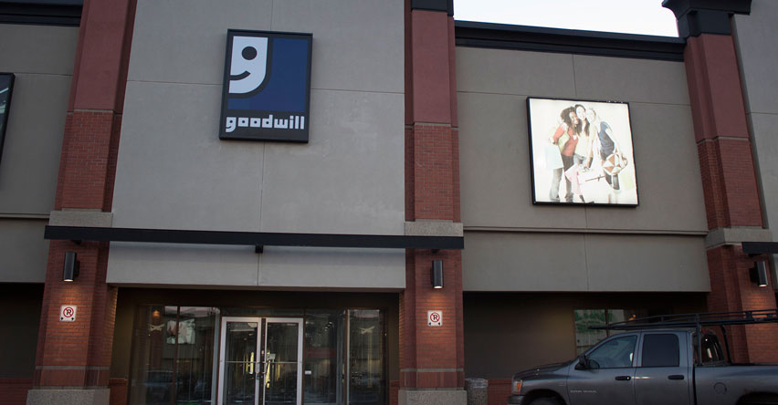 Goodwill ALberta Corporate Office Entrance at SouthPark Edmonton Location