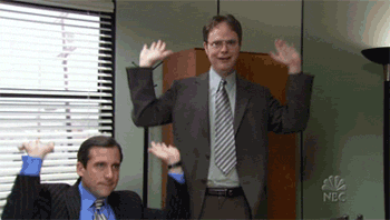 happy the office GIF downsized