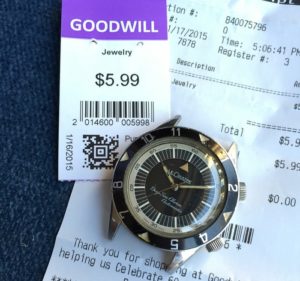 An American man bought a watch for $6 at Goodwill. When he found out it was a 1959 LaCoultre Deep Sea Alarm, he sold it on Ebay for $35,00