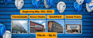 Store Opening 4 stores with graphic