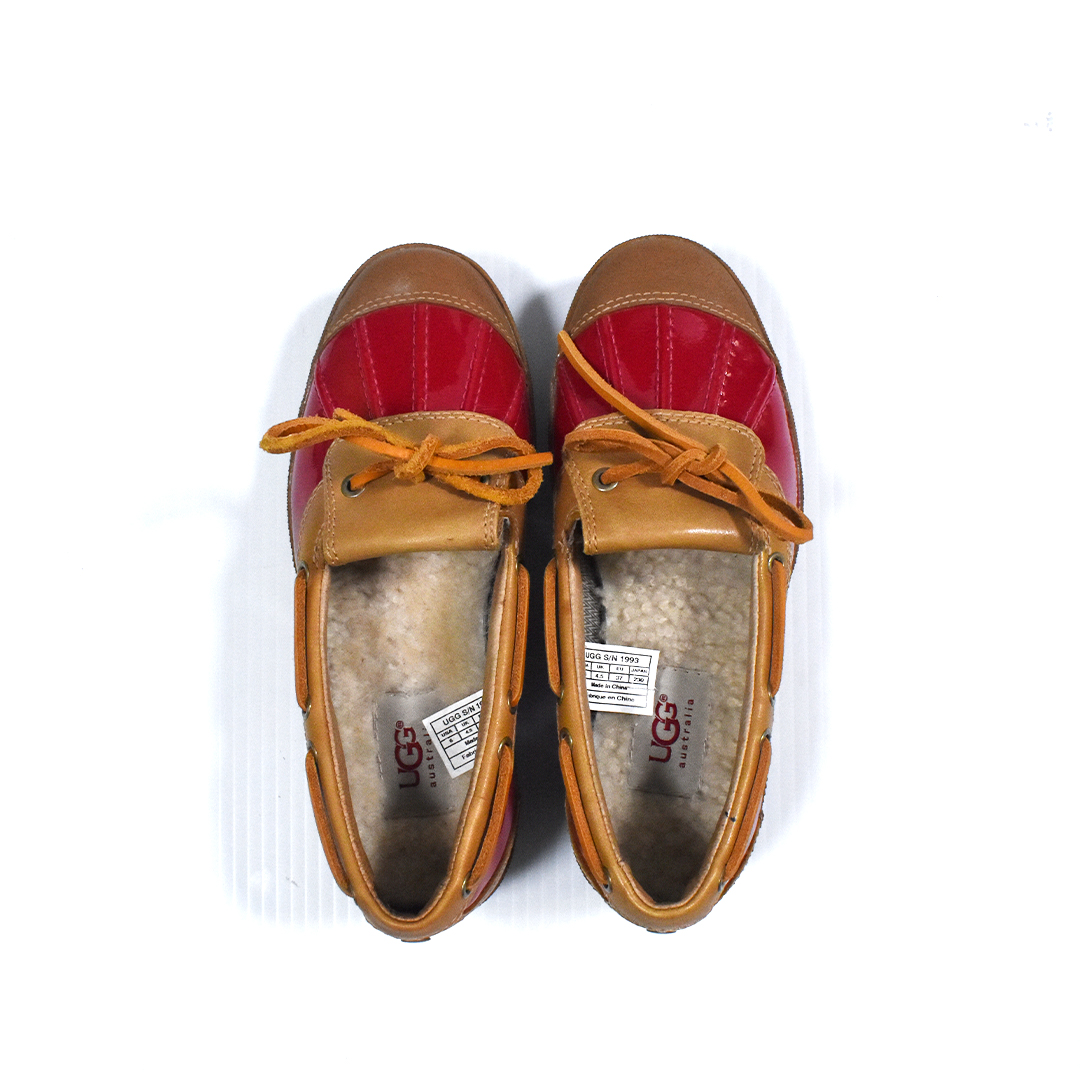 red ugg moccasins