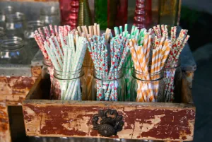 Go Green This Earth Week and Beyond With These 5 Habits 1 Reusable and compostable straws displayed in mason jars to promote waste reduction