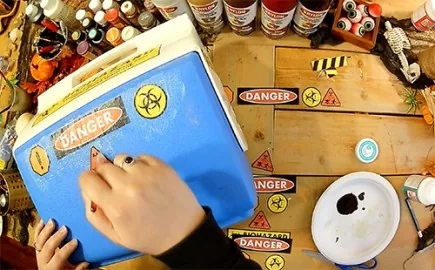 DIY Thrift 'Zombie Cooler' for Halloween 3 DIY Zombie Cooler 3