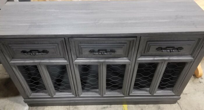 Entertainment unit, dark grey