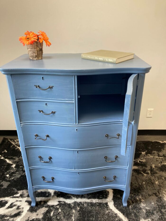 Light Blue Upright Dresser
