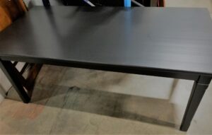 black rectangular table