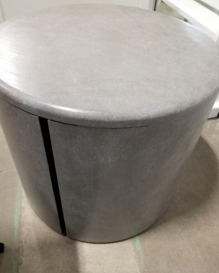 Grey Round Circle Side Table