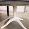 Round grey and white dining table (medium size) solid wood - Image 2