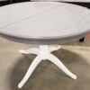 Round grey and white dining table (medium size) solid wood