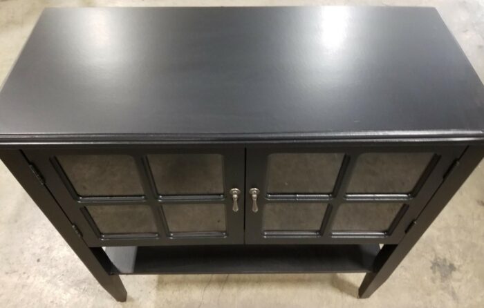 2-Doors Small Storage Black Cabinet - Image 2