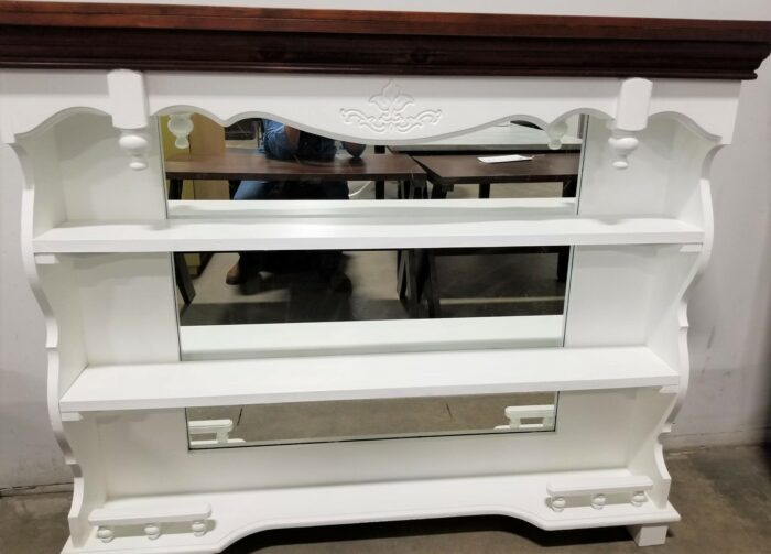 White Bookshelf With Mirrors