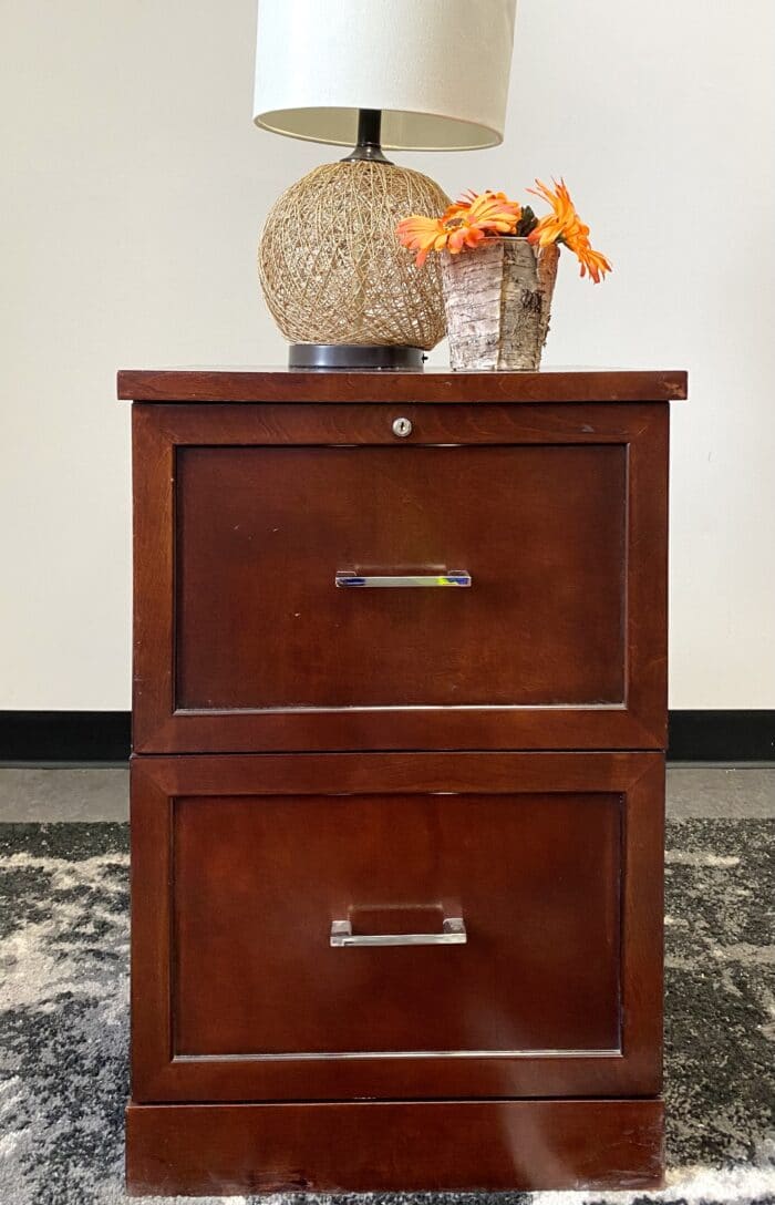 Refurbished Red Filing Cabinet