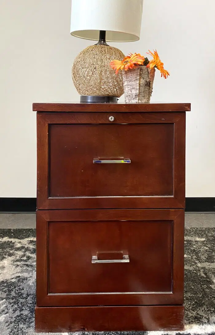 Refurbished Red Filing Cabinet