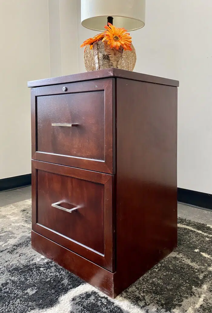 Refurbished Red Filing Cabinet - Image 2