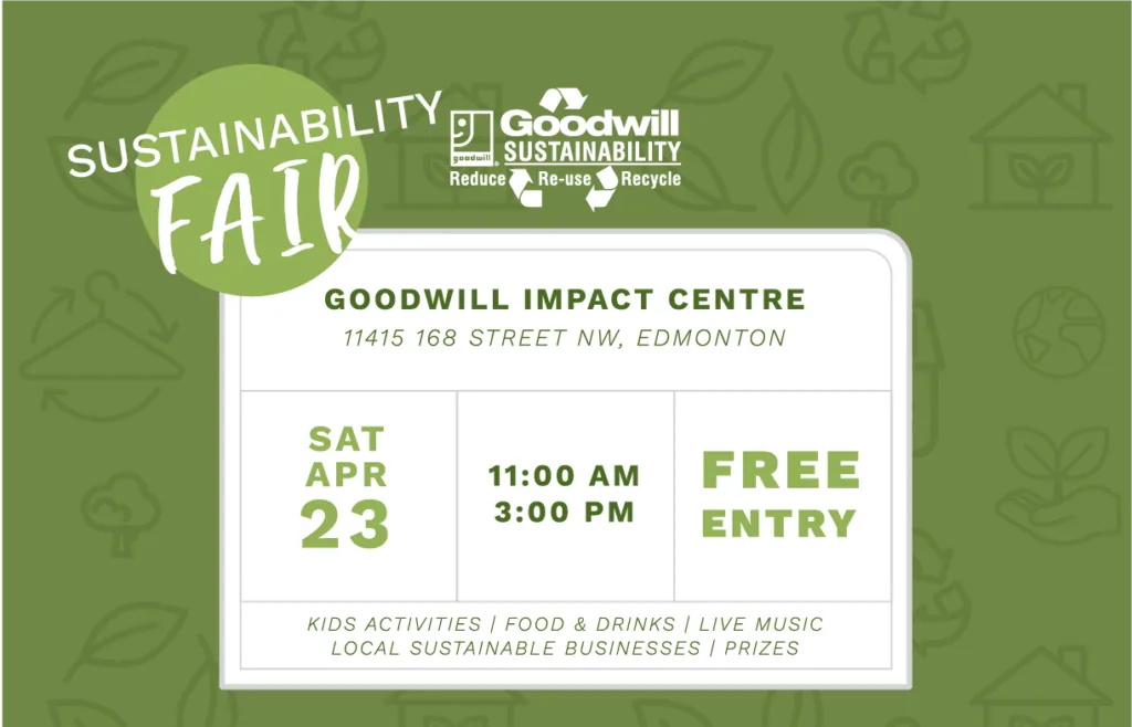 Get Sustainable with Goodwill for Earth Day! 1 Sustainability Fair POS 1