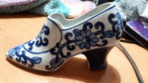 bisque porcelain shoe