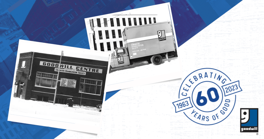 60 Years of GOOD 58 Past Goodwill stores and donations being received to support the mission