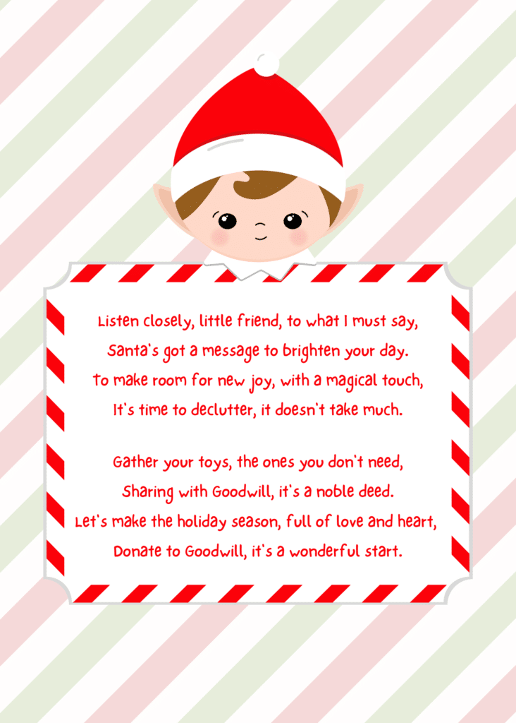 Decluttering & donating with your little festive friend! 52 Elf on a shelf 1