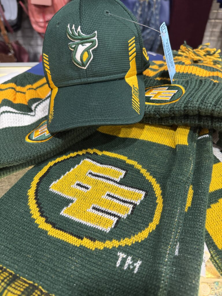 Sustainable & Affordable Thrift Gift Ideas from Goodwill Alberta 23 Team merchandise bundle, available at Goodwill SouthPark