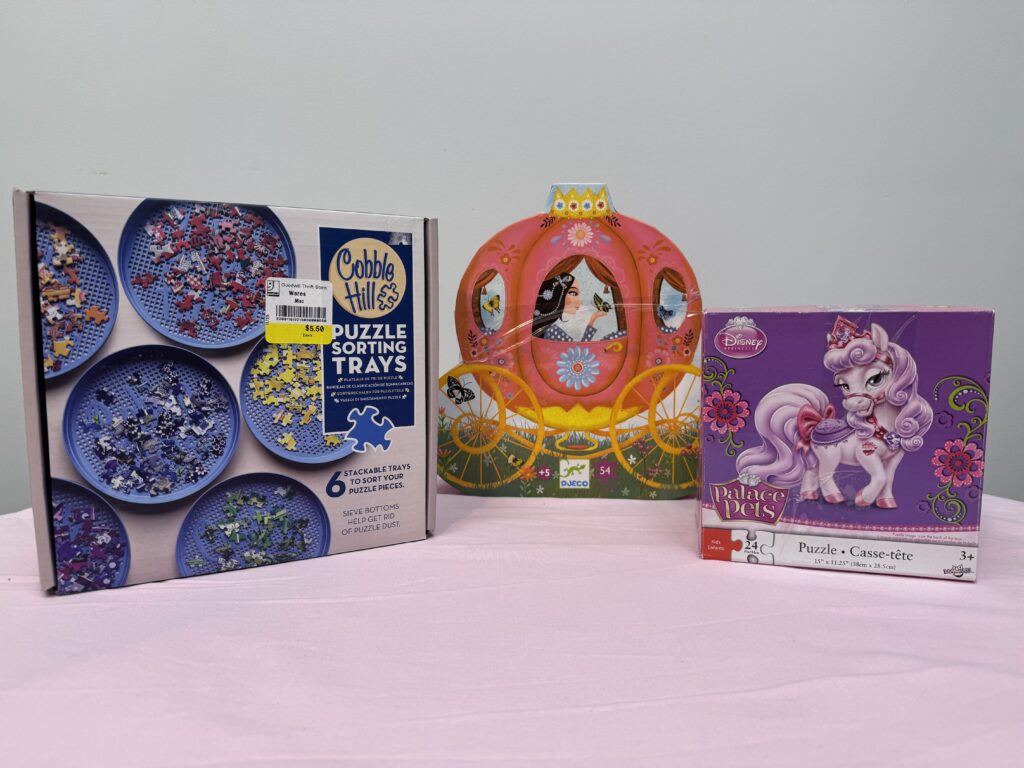 Sustainable & Affordable Thrift Gift Ideas from Goodwill Alberta 15 Three colorful jigsaw puzzles - thrift gift ideas under $10